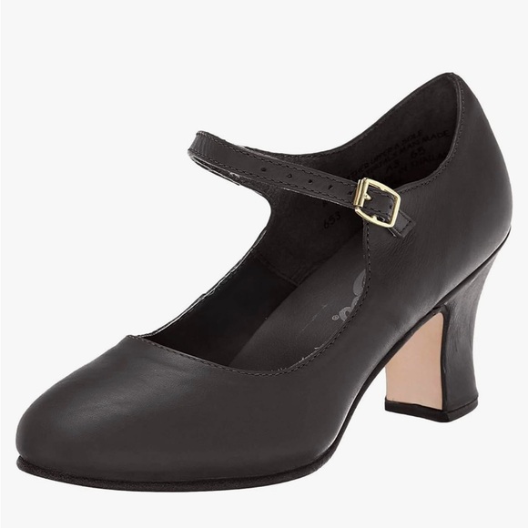 NWOT Capezio Women’s Manhattan Character Shoe in Genuine Black Leather, Size 10 - Picture 1 of 8